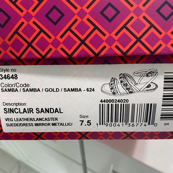 Tory Burch Sinclair Seashell sandals size 7.5 - Picture 7 of 7